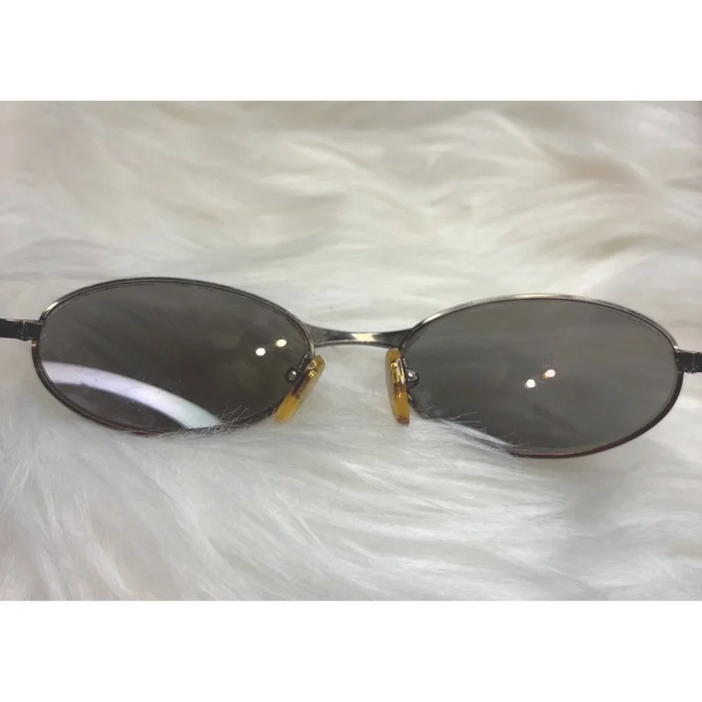 Vtg USA Olympics Rings Sunglasses Oval Black Metal Frame Collectable Preowned